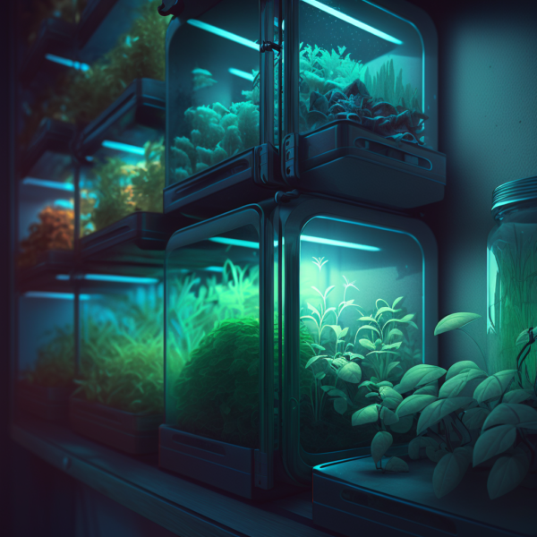 TechnologyBetween_glowing_microgreens_growing_in_a_row_of_shelv_5e170f23-a889-477c-943f-e90a3ebfcaab