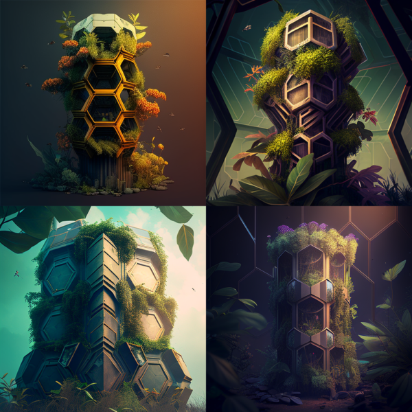 TechnologyBetween_hexagonal_vertical_grow_tower_with_plants_pos_82a86da4-9167-4b8e-ad53-30b0a119c757